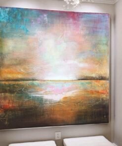 Abstract Landscape Art in Multicolored, Orange and Purple | THE SPOTLESS SHINE