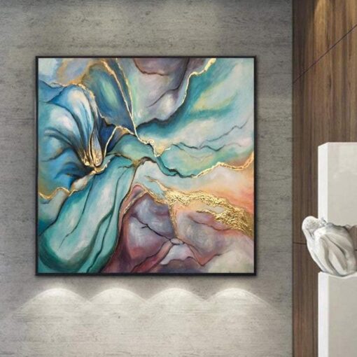 Buy Abstract Living Room Wall Art Large Abstract Original Painting Colorful Painting Gold Painting Oil Abstract Artwork Oil Canvas Painting | SILK CLOUDS online shopping cheap