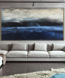 Abstract   Marine Art in Blue, Gray and Black | MORNING OCEAN
