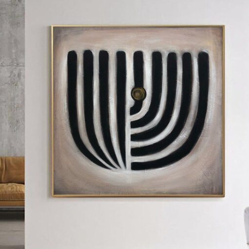 Buy Abstract Menorah Painting Jewish Menorah Wall Art Minimalist Art Abstract Modern Jewish Painting Original Textured Wall Art Contemporary Art | MENORAH online shopping cheap