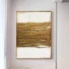 Buy Abstract Minimalist Paintings On Canvas In Gold And White Colors Modern Gold Leaf Art Acrylic Painting Luxury Textured Fine Art | GOLDEN HEAVENS online shopping cheap
