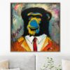 Buy Abstract Monkey Paintings on Canvas Chimpanzee Wall Art Pop Art Painting Street Graffiti Wall Art Abstract Animal Portrait Painting | MONKEY BUSINESS online shopping cheap