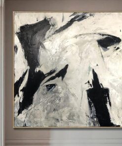 Abstract Oil Painting Black And White Artwork Original Contemporary Art | LIFE CHANGES