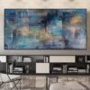 Buy Abstract Oil Painting Canvas Royal Blue Wall Art Heavy Textured Artwork Knife Palette Painting Contemporary Wall Art Luxury Painting | SKY VELVET online shopping cheap