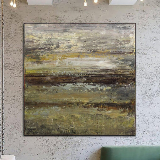 Buy Abstract Oil Painting Landscape Wall Art Canvas Neutral Artwork Heavy Textured Painting Modern Acrylic Art Swamp Painting for Fireplace | MARSHLAND online shopping cheap