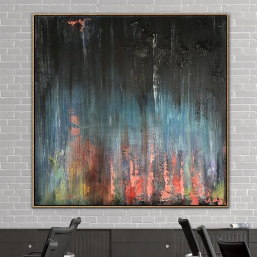Buy Abstract Oil Painting On Canvas Canvas Painting Original Black Painting Office Painting | SANCTUARY online shopping cheap