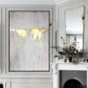 Buy Abstract Oil Painting Original Canvas Gray Painting Gold Painting Contemporary Art | GOLDEN WATERFALL online shopping cheap