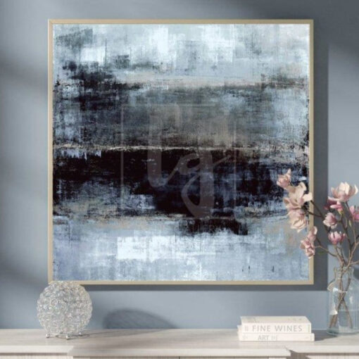 Buy Abstract   Original Painting On Canvas Black Gray Painting Artwork Canvas | WATER MIRAGE online shopping cheap