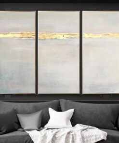 Abstract Original Painting On Canvas Gray Abstract Painting Gold Painting Texture Art | GLEAM