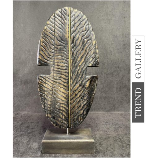 Buy Abstract Oval Wood Sculpture Hand Carved Table Figurine Modern Original Desktop Art | CORALS 22"x9.6" online shopping cheap
