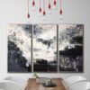 Buy Abstract  Painting Black And White Abstract Painting Black Painting White Painting Gray Painting | SEA FOAM online shopping cheap
