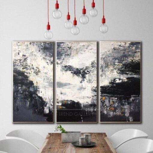 Buy Abstract  Painting Black And White Abstract Painting Black Painting White Painting Gray Painting | SEA FOAM online shopping cheap