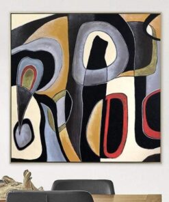 Abstract Painting Colorful Wall Art Oversized Art Palette Knife Artwork Office Decor | MATTER OF TIME