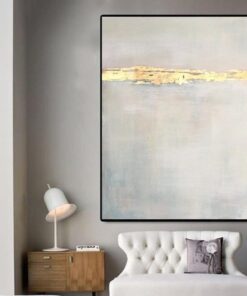 Abstract  Painting Gray Abstract Painting Gold Painting Contemporary Art | GLEAM