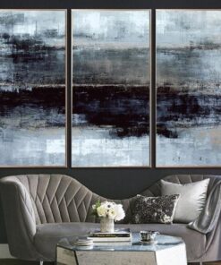 Abstract  Painting Gray Painting Black Contemporary Art Original Texture Abstract Painting | WATER MIRAGE