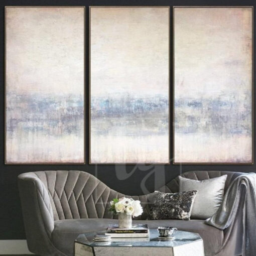 Buy Abstract   Painting On Canvas Painting Set Beige Painting Light Blue Oil Painting | ENLIGHTENMENT online shopping cheap