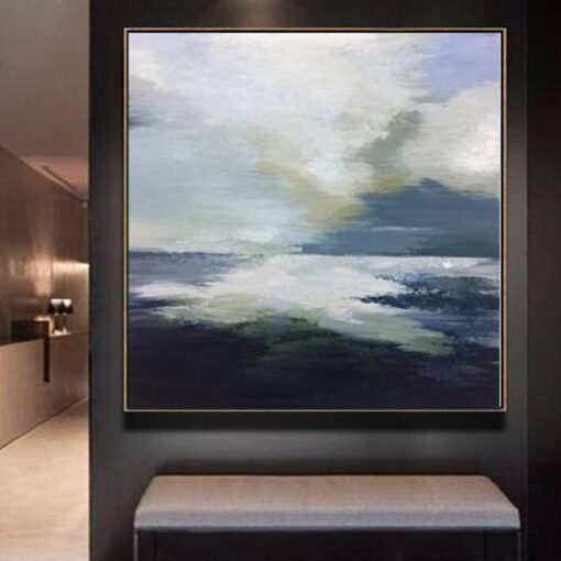 Buy Abstract   Painting Oversized Painting Blue Painting Gray Painting White Painting Ocean Painting | BOUNDLESS HORIZON online shopping cheap