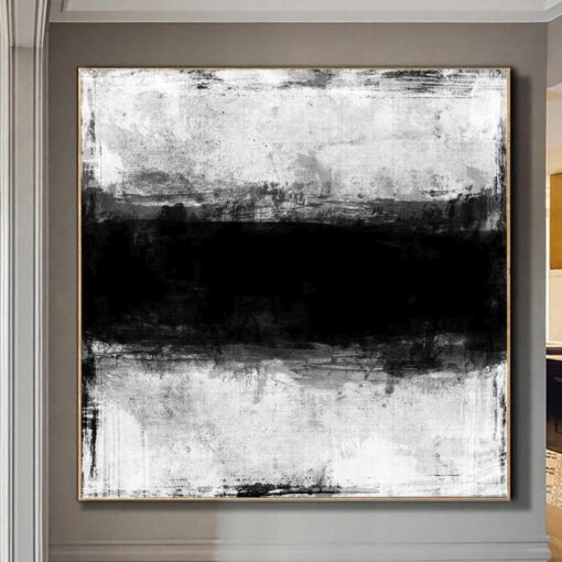 Buy Abstract Painting in Black and White | DOUBLE WHITE online shopping cheap