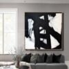 Buy Abstract Painting in  Black and White Franz Kline style | BROOKLYN BRIDGE online shopping cheap