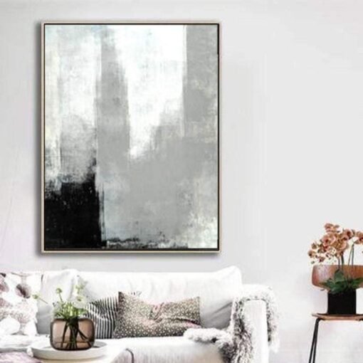 Buy Abstract  Painting in Black and White | NEW YORK online shopping cheap