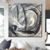 Buy Abstract Painting in Black and White | WHIRLPOOL online shopping cheap