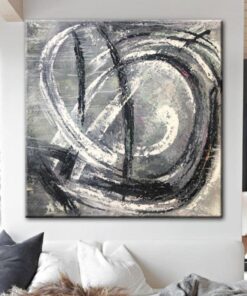 Abstract Painting in Black and White | WHIRLPOOL