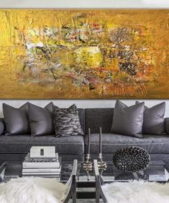Abstract Painting in Gold and Yellow | GOLDEN COIN