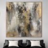 Buy Abstract Painting on Canvas Gold Leaf Wall Art Grey Painting Original Oil Artwork Creative Art Contemporary Wall Art for Aesthetic Decor | ROUGH WATER online shopping cheap