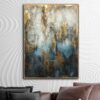 Buy Abstract Painting on Canvas Gold Leaf Wall Art Heavy Textured Artwork Pasty Painting Custom Wall Art 40x30 Art for Lake House Wall Art | GRACE online shopping cheap