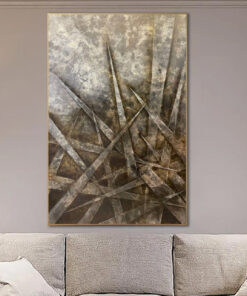 Abstract Peaks Colorful Paintings on Canvas Brown Contemporary Art Textured Handmade Painting Unique Sharp Art Creative Wall Art | SHARP PEAKS