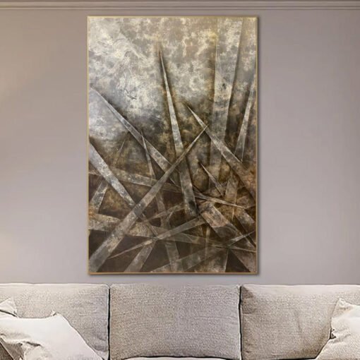 Buy Abstract Peaks Colorful Paintings on Canvas Brown Contemporary Art Textured Handmade Painting Unique Sharp Art Creative Wall Art | SHARP PEAKS online shopping cheap