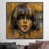 Buy Abstract Portrait Painting Canvas Figurative Wall Art Woman Face Artwork Customized Painting 32x32 Art Giant Wall Art Decor | YOUNG GIRL online shopping cheap