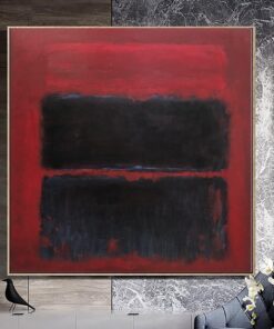 Abstract Red And Black Painting Mark Rothko Canvas Wall Art Textured Fine Art Modern Painting Handmade Art Mark Rothko Style Wall Art | SHADES OF RAGE