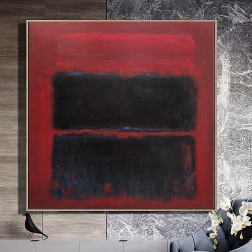 Buy Abstract Red And Black Painting Mark Rothko Canvas Wall Art Textured Fine Art Modern Painting Handmade Art Mark Rothko Style Wall Art | SHADES OF RAGE online shopping cheap