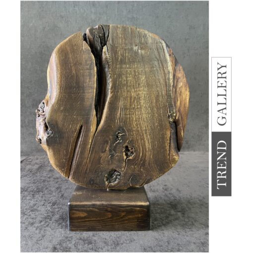 Buy Abstract Round Wood Figurine Creative Treasurer Wood Statue Table Art Modern Original Desktop Art | THE MOON 14.5"x11.8" online shopping cheap