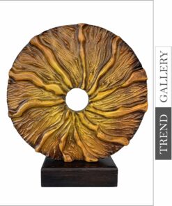 Abstract Round Wood Sculpture Hand Carved Modern Sculpture Creative Desktop Art Original Table Figurine | FERTILITY 18.5"x15"