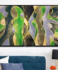 Abstract Shadows Paintings On Canvas Original Colorful Painting Large Contemporary Oil Painting Abstract | SOUL REFLECTION