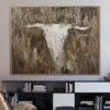 Buy Abstract Skull Painting Animal Skull Wall Art Pasty Painting Heavy Textured Painting Contemporary Art Western Decor Hand Painted Art | VIEW FROM AFAR online shopping cheap