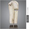 Buy Abstract Vertical Wood Sculpture Modern White Wood Ribbed Desktop Art Original Table Figurine for Room Decor | TRIGGER 22"x7" online shopping cheap