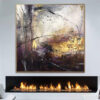 Buy Abstract Wall Art Canvas Modern Purple Painting Original Fine Art Gold Leaf Artwork Creative Painting Heavy Textured Art | PURPLE VELVET online shopping cheap