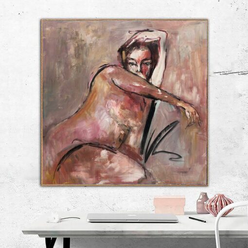 Buy Abstract Woman Painting Original Post Expressionist Paintings On Canvas Edgar Degas Woman Art Female Silhouette Canvas Handmade Artwork | POSE online shopping cheap