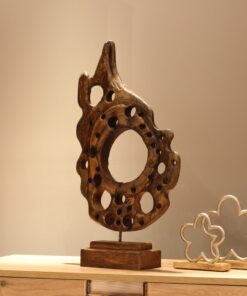 Abstract Wood Sculpture Art Wood Statue Hand Carved Art Sculpture Figurine Desktop Art | RAYS OF LIFE 28.7"x15.7"