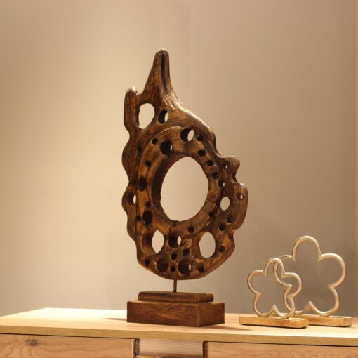 Buy Abstract Wood Sculpture Art Wood Statue Hand Carved Art Sculpture Figurine Desktop Art | RAYS OF LIFE 28.7"x15.7" online shopping cheap