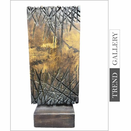 Buy Abstract Wood Square Sculpture Modern Table Statue Creative Art Table Figurine | FIELD 17"x7" online shopping cheap