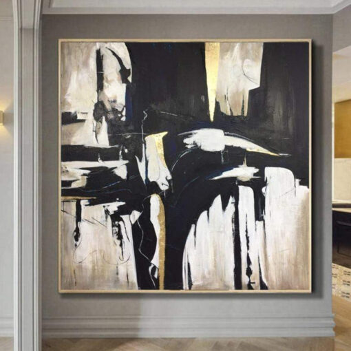 Buy Acrylic Painting On Canvas Original Abstract Acrylic Painting Gold Leaf Extra | ELEVATED CITY online shopping cheap