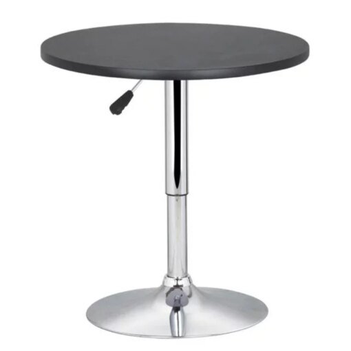 Buy Adjustable Chrome Base Round Swivel Bar Table for Bistro Café