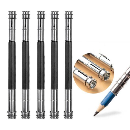 Buy Adjustable Dual Head Pencil Extender Holder Sketch School Office Art Write Tool online shopping cheap