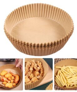 Air Fryer Disposable Paper Liner Non-Stick Mat Steamer Round Paper Baking Mats