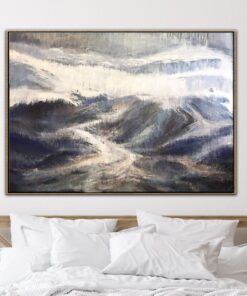 Alaska Mountains Gray Painting Landscape Painting Painting On Canvas | GREAT MOUNTAINS