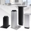 Buy Aluminum Alloy Cabinet Foot Height Adjustable Furniture Support Legs Bearing 50KG/PCS Table Chairs Bed Sofa Square Level Feet online shopping cheap